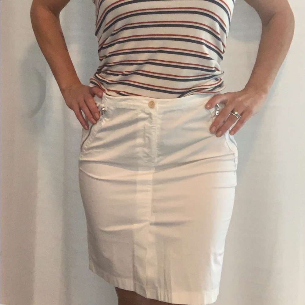 Prada Sport white poplin skirt